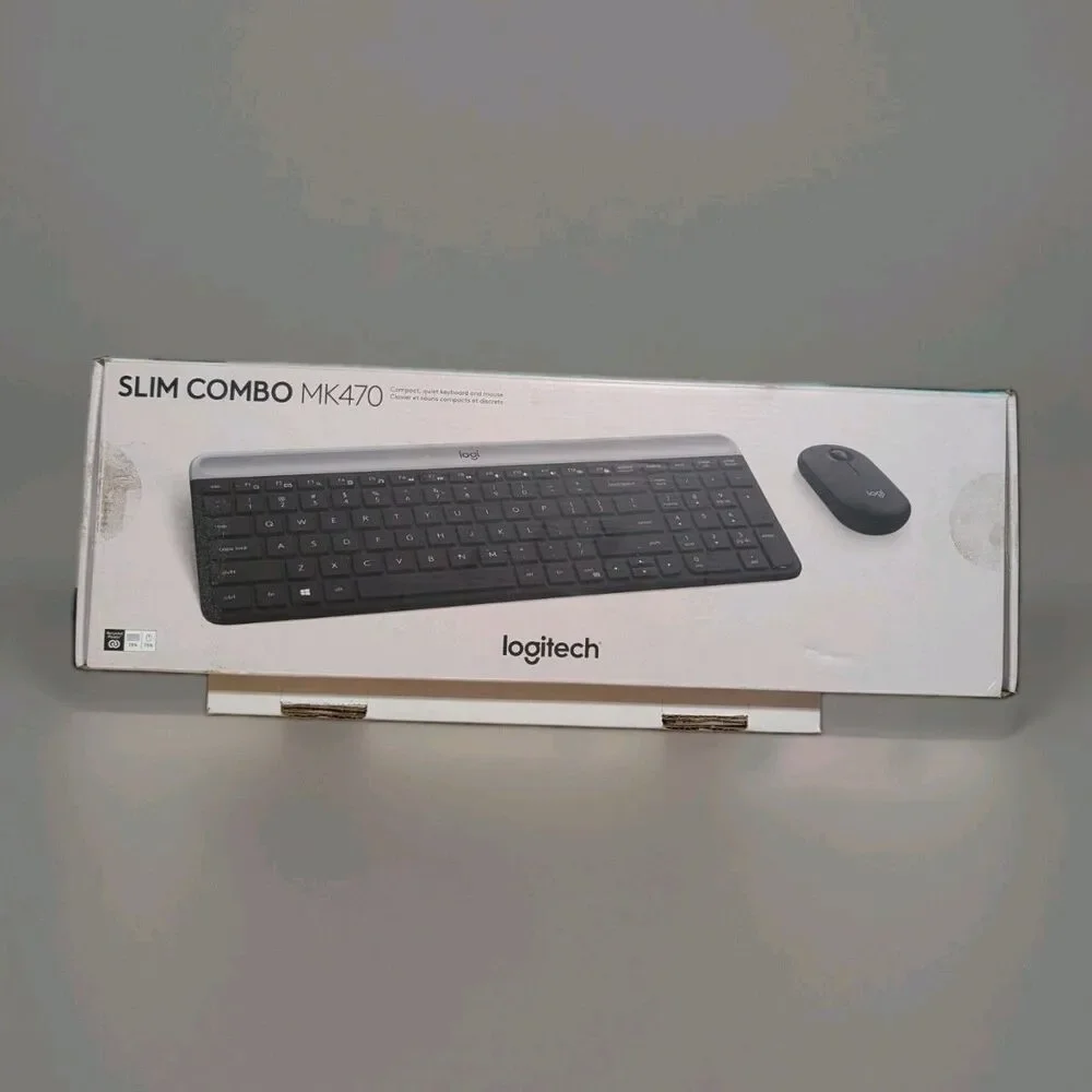 Logitech MK470 Slim Wireless Keyboard Mouse Combo Graphite USB New Open Box